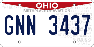OH license plate GNN3437