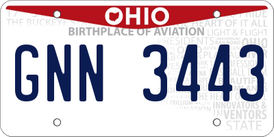 OH license plate GNN3443