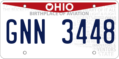 OH license plate GNN3448