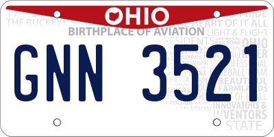 OH license plate GNN3521