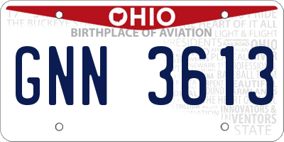 OH license plate GNN3613