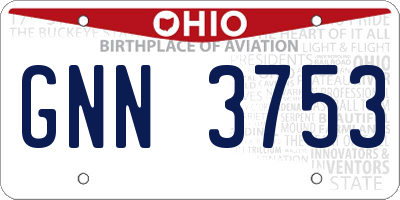OH license plate GNN3753