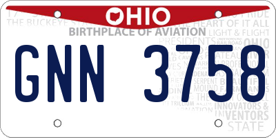 OH license plate GNN3758