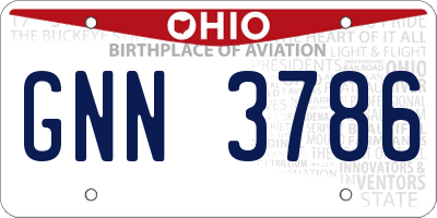 OH license plate GNN3786