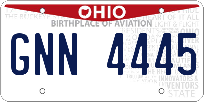 OH license plate GNN4445