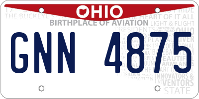 OH license plate GNN4875