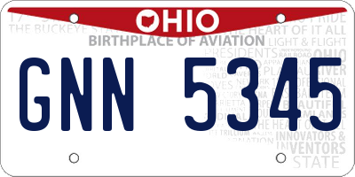 OH license plate GNN5345