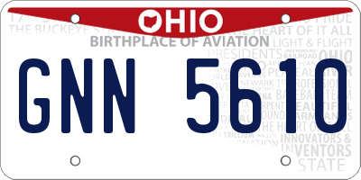 OH license plate GNN5610