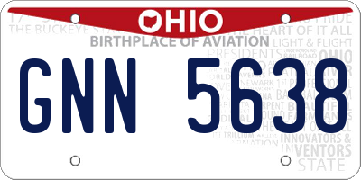 OH license plate GNN5638