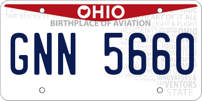 OH license plate GNN5660