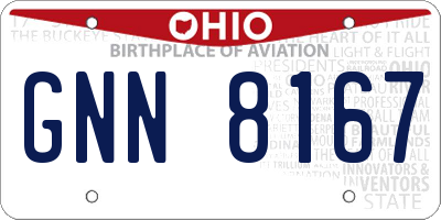 OH license plate GNN8167