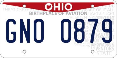 OH license plate GNO0879