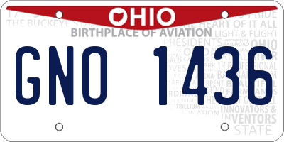 OH license plate GNO1436