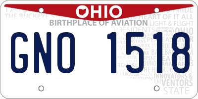OH license plate GNO1518