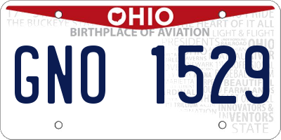 OH license plate GNO1529