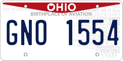 OH license plate GNO1554