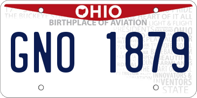 OH license plate GNO1879