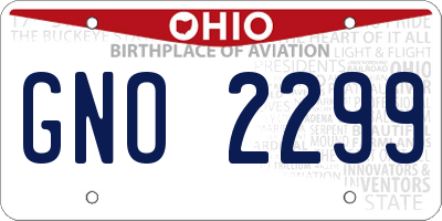 OH license plate GNO2299