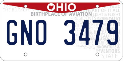 OH license plate GNO3479