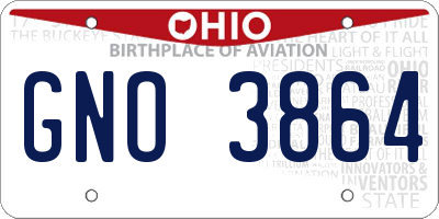 OH license plate GNO3864