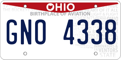 OH license plate GNO4338