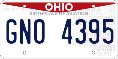 OH license plate GNO4395