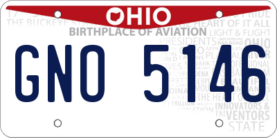 OH license plate GNO5146