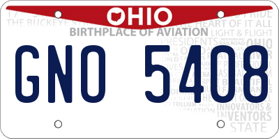 OH license plate GNO5408