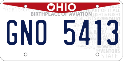 OH license plate GNO5413