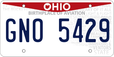 OH license plate GNO5429