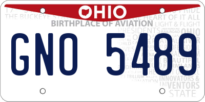 OH license plate GNO5489
