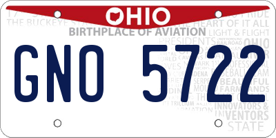 OH license plate GNO5722