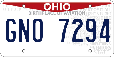 OH license plate GNO7294