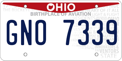 OH license plate GNO7339