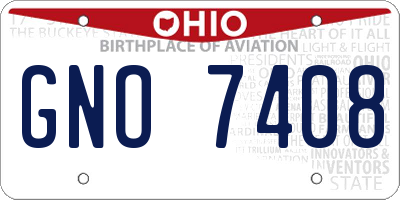 OH license plate GNO7408