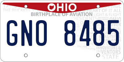 OH license plate GNO8485