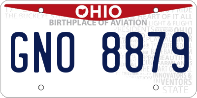 OH license plate GNO8879