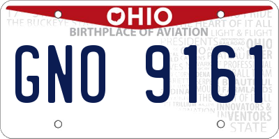 OH license plate GNO9161