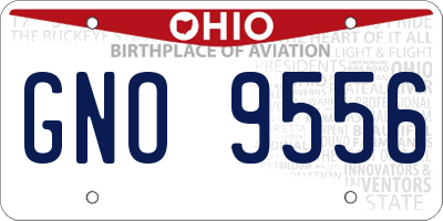 OH license plate GNO9556