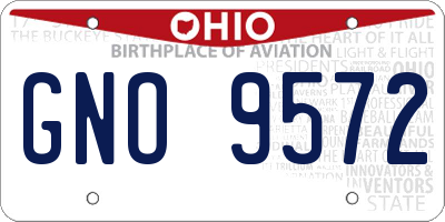 OH license plate GNO9572