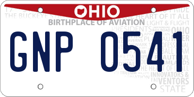 OH license plate GNP0541