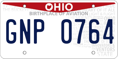 OH license plate GNP0764