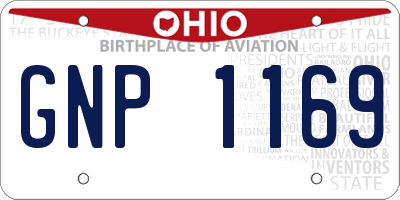 OH license plate GNP1169