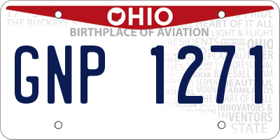 OH license plate GNP1271