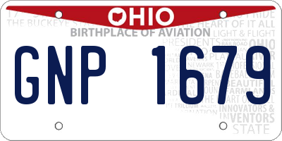 OH license plate GNP1679