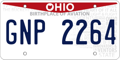 OH license plate GNP2264