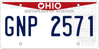 OH license plate GNP2571