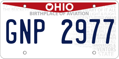 OH license plate GNP2977