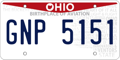 OH license plate GNP5151