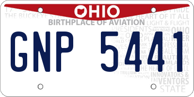 OH license plate GNP5441
